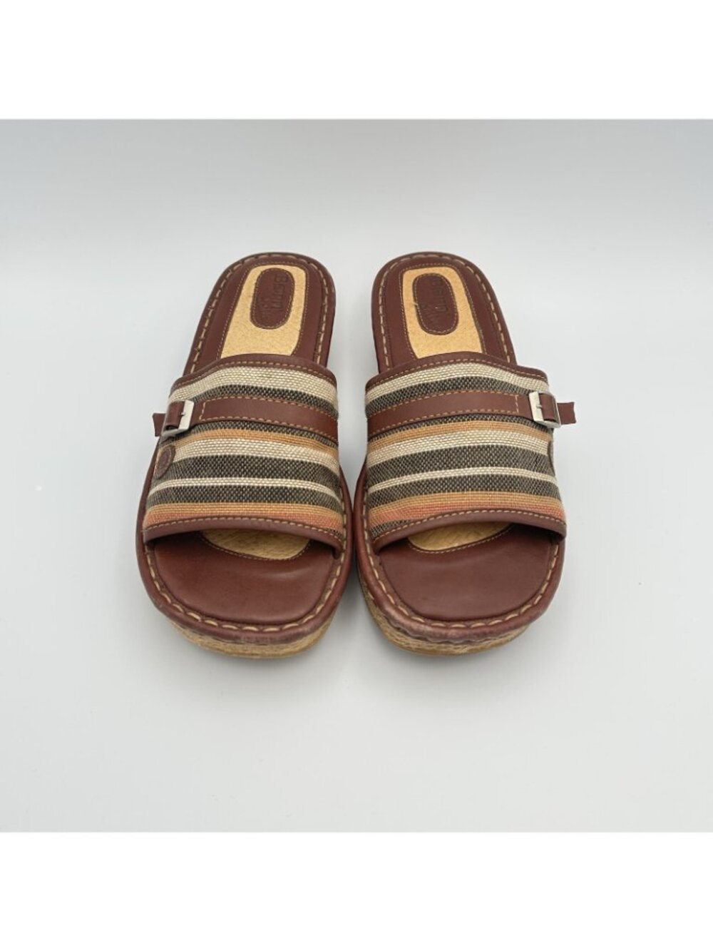 Born Drilles Women’s Size 9 US Brown Leather Espadrilles Slip On Sandals W8905 - Picture 5 of 14